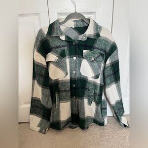 Green Plaid Women’s Shacket